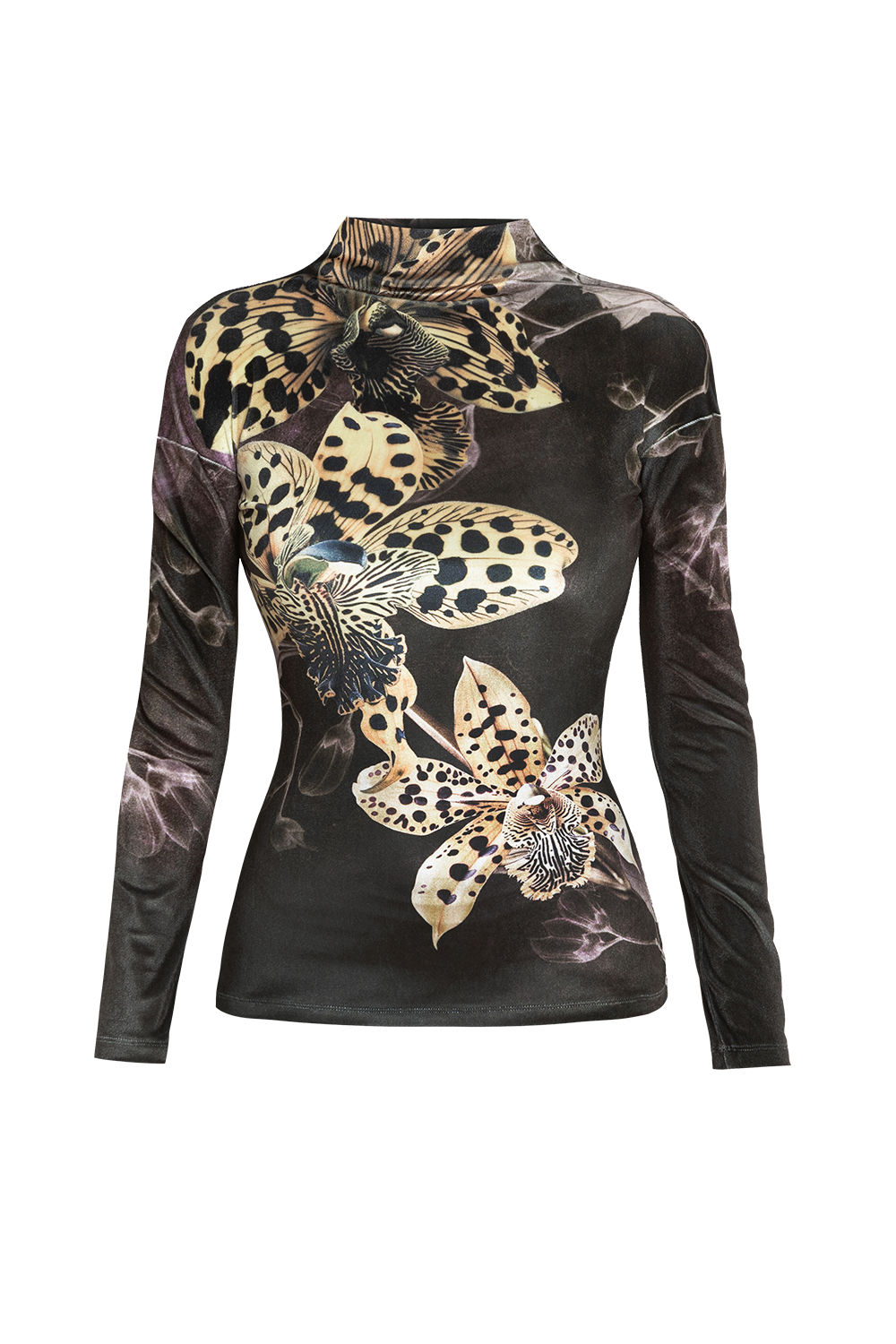 VELVET TURTLENECK - LEO ORCHID JIORO ПОЛО ОТ КАДИФЕ - LEO ORCHID JIORO