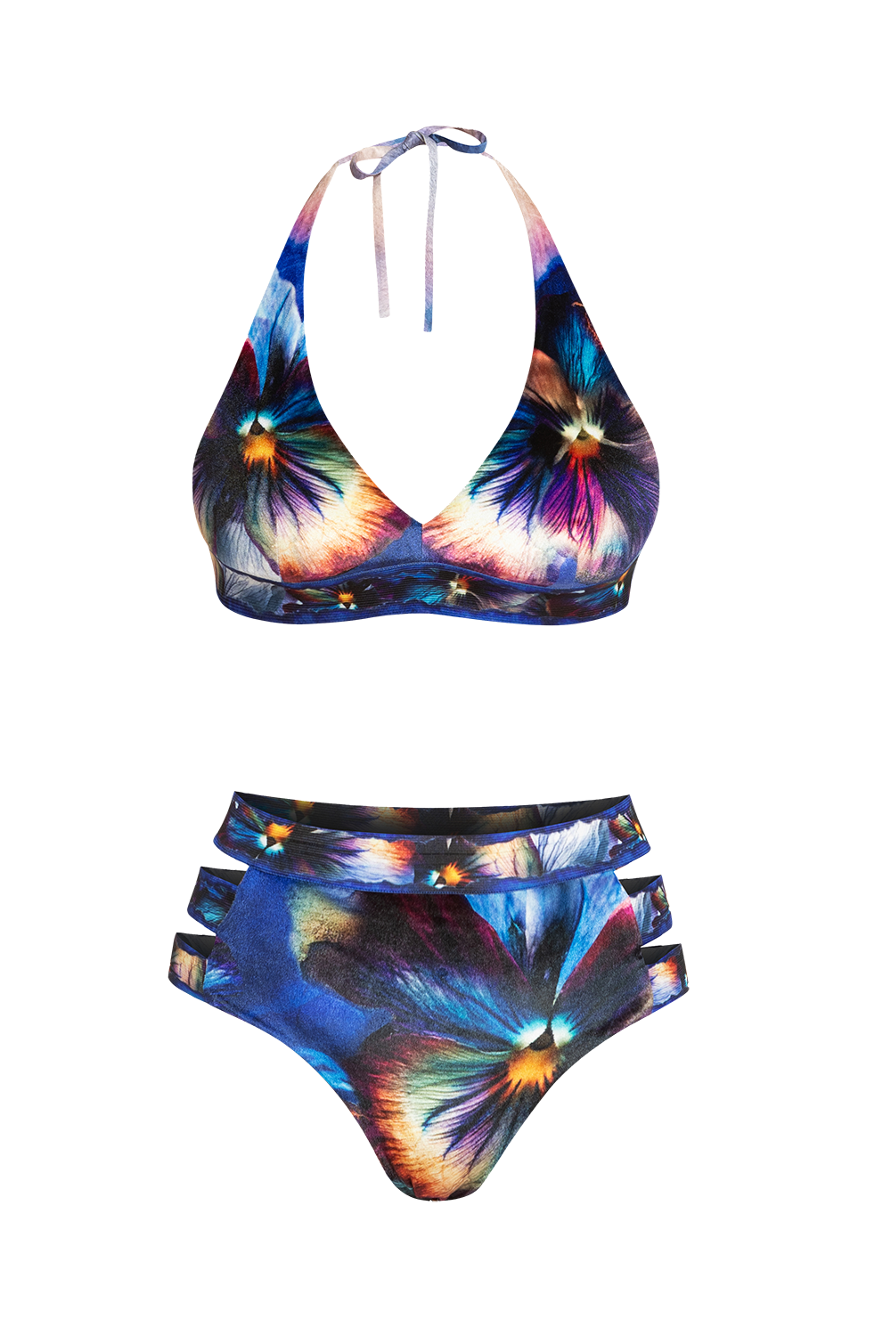 TRIANGLE VELVET TOP - VIOLET JIORO ГОРНИЩЕ НА БАНСКИ ТИП ТРИЪГЪЛНИК ОТ ПЛЮШ - VIOLET JIORO