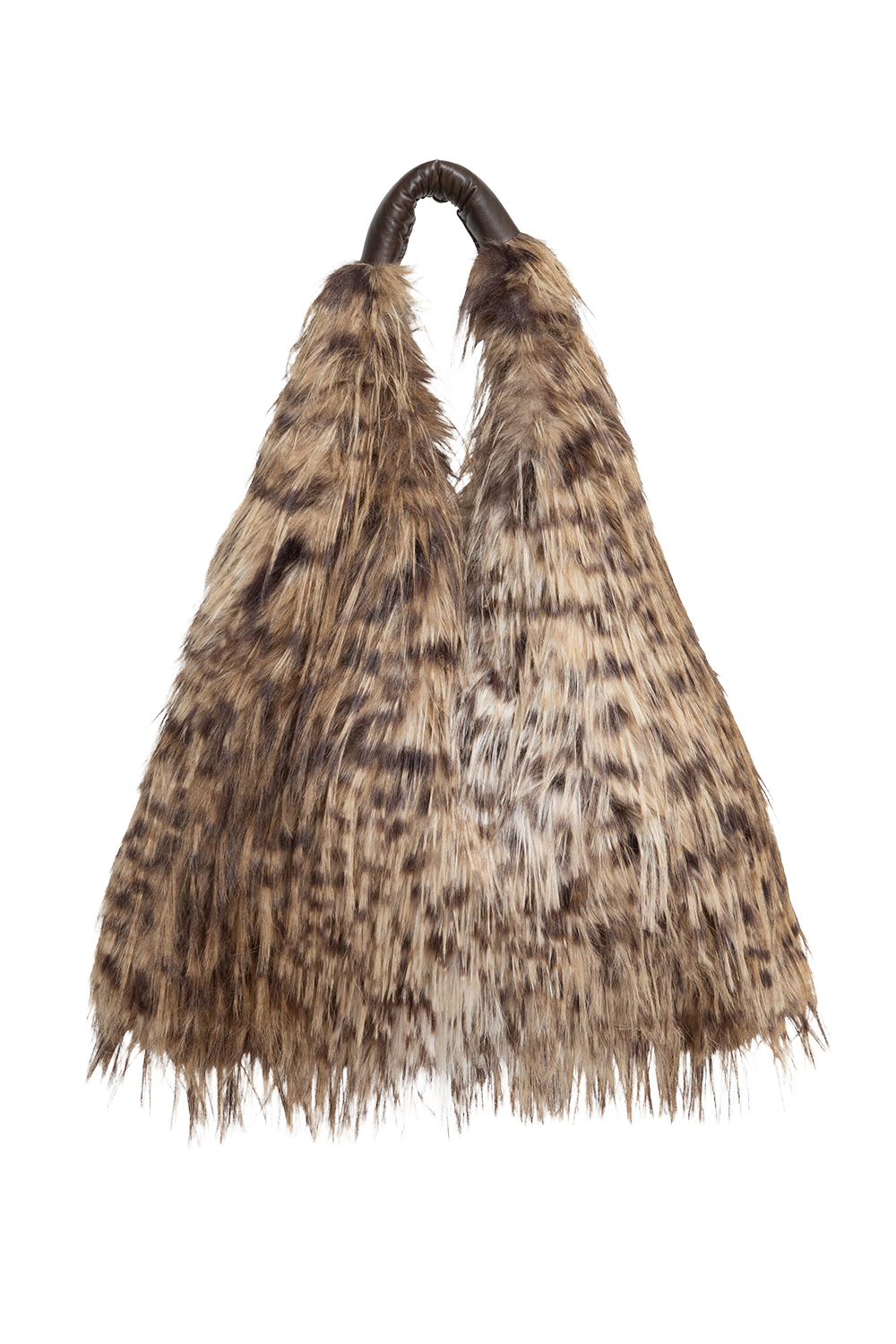 REVERSIBLE SERVAL FAUX FUR AND LEATHER BAG - ESSENTIALS JIORO ДВУЛИЦЕВА ЧАНТА ОТ ЕКО КОЖА И ИМИТАЦИЯ НА КОЗИНА СЕРВАЛ - ESSENTIALS JIORO