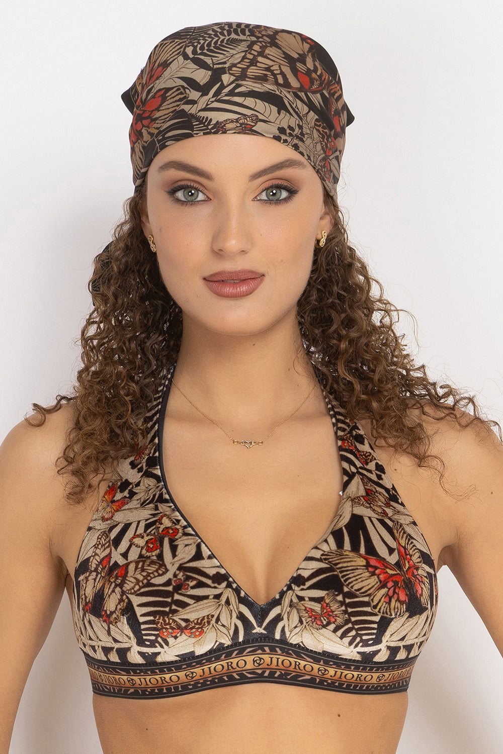 TRIANGLE VELVET TOP - MIDNIGHT BUTTERFLIES JIORO ГОРНИЩЕ ОТ КАДИФЕ ТИП ТРИЪГЪЛНИК - MIDNIGHT BUTTERFLIES JIORO