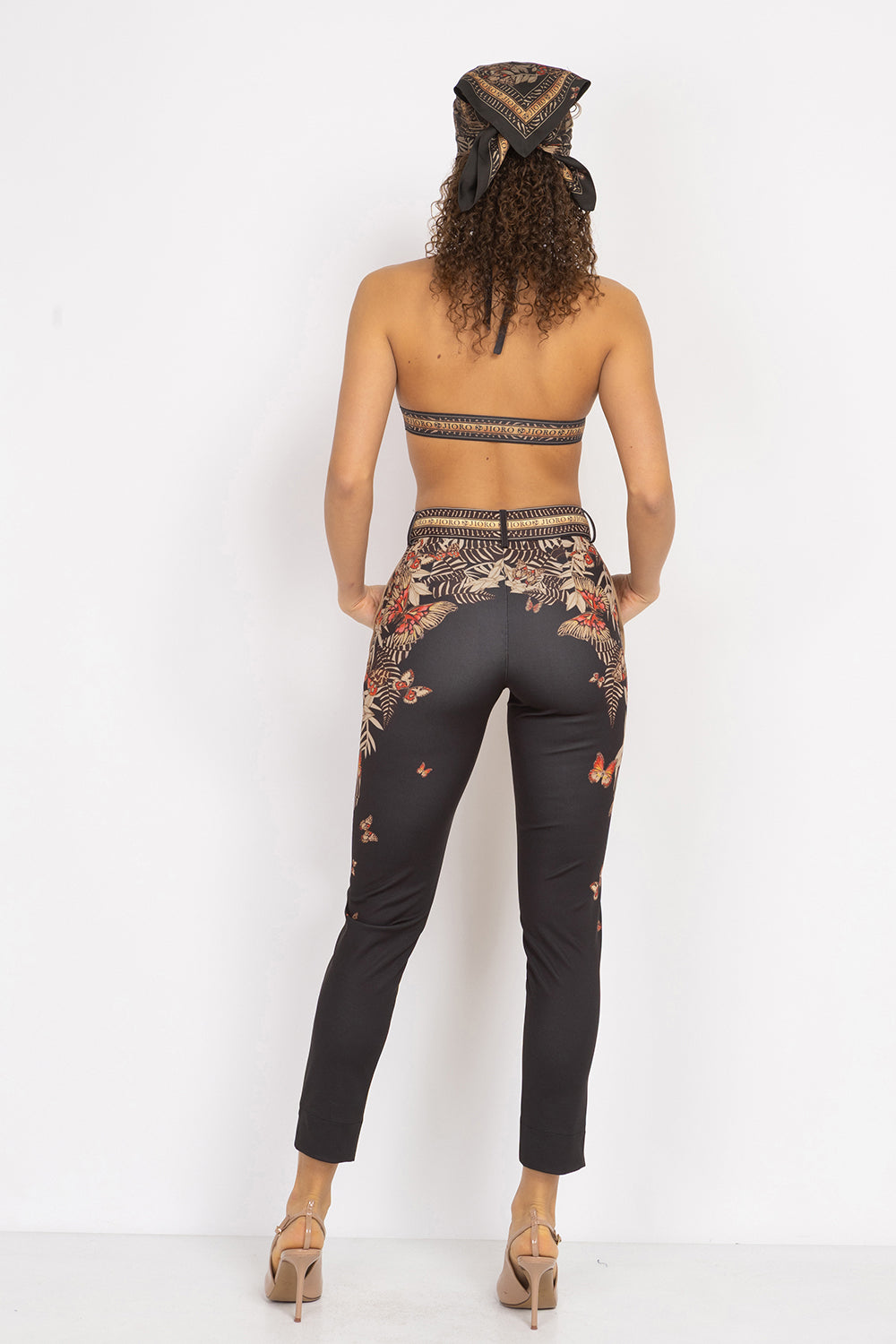 TRIANGLE VELVET TOP - MIDNIGHT BUTTERFLIES