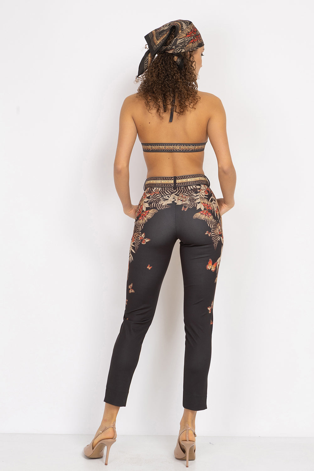 TRIANGLE VELVET TOP - MIDNIGHT BUTTERFLIES JIORO ГОРНИЩЕ ОТ КАДИФЕ ТИП ТРИЪГЪЛНИК - MIDNIGHT BUTTERFLIES JIORO