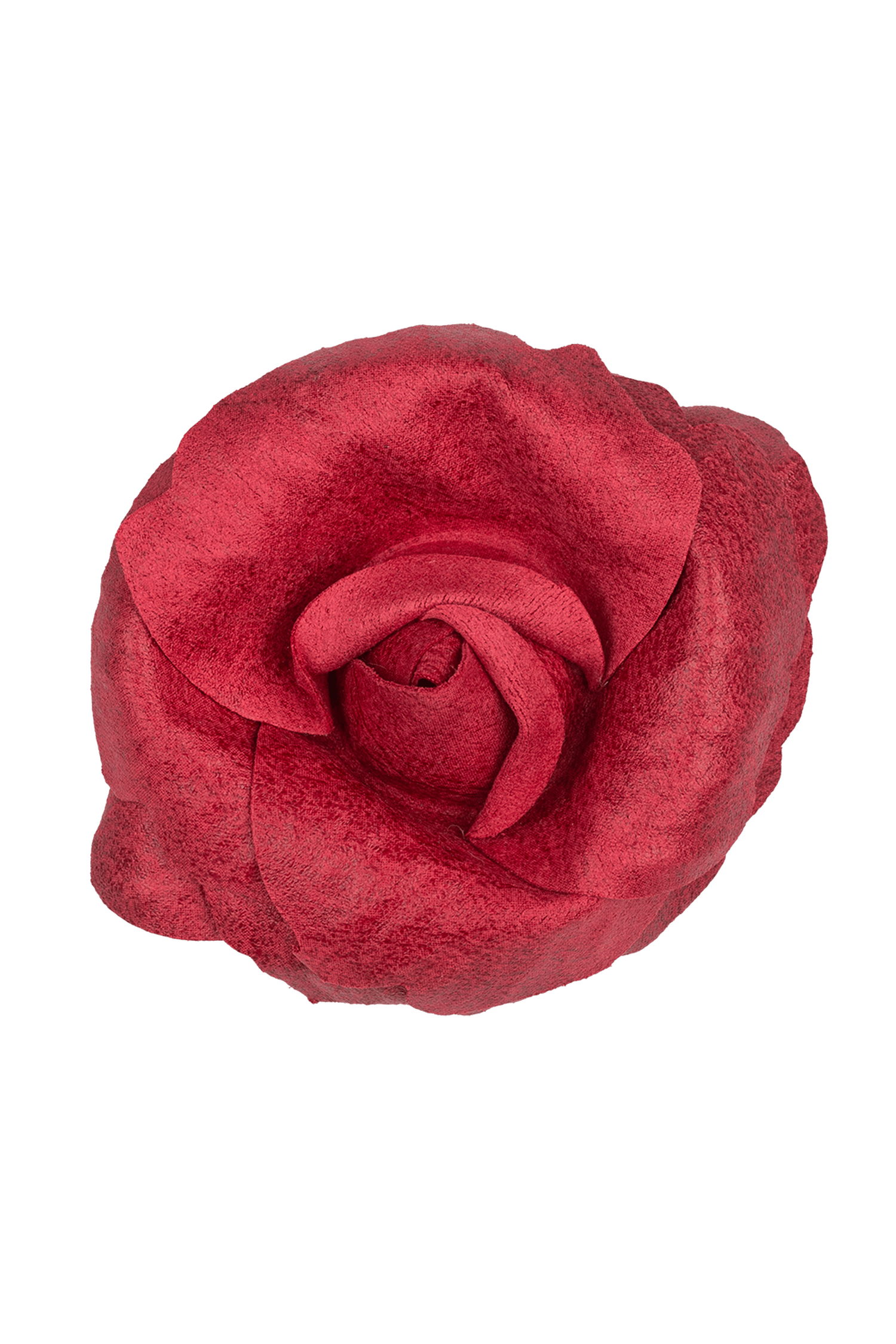 SMALL SUEDE-LOOK CYCLAMEN ROSE BROOCH