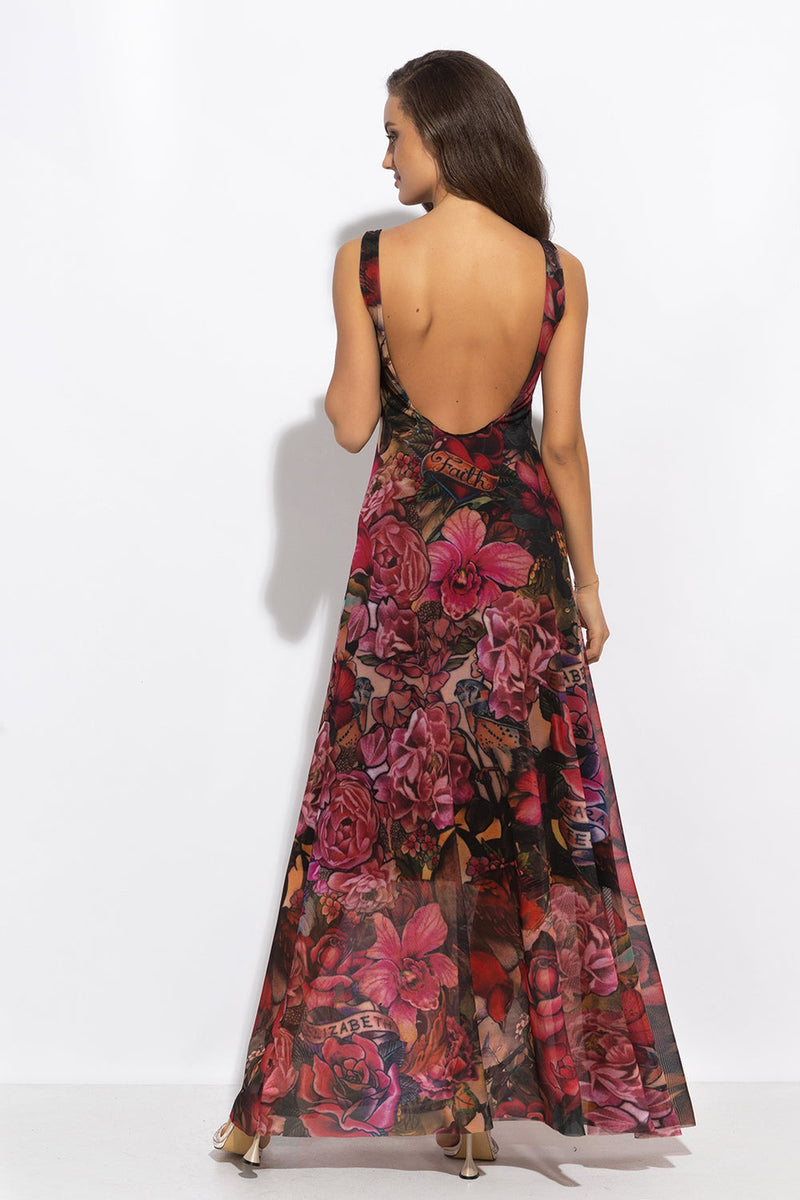 BACKLESS LONG DRESS - TATTOO STAR JIORO ДЪЛГА РОКЛЯ С ГОЛ ГРЪБ - TATTOO STAR JIORO