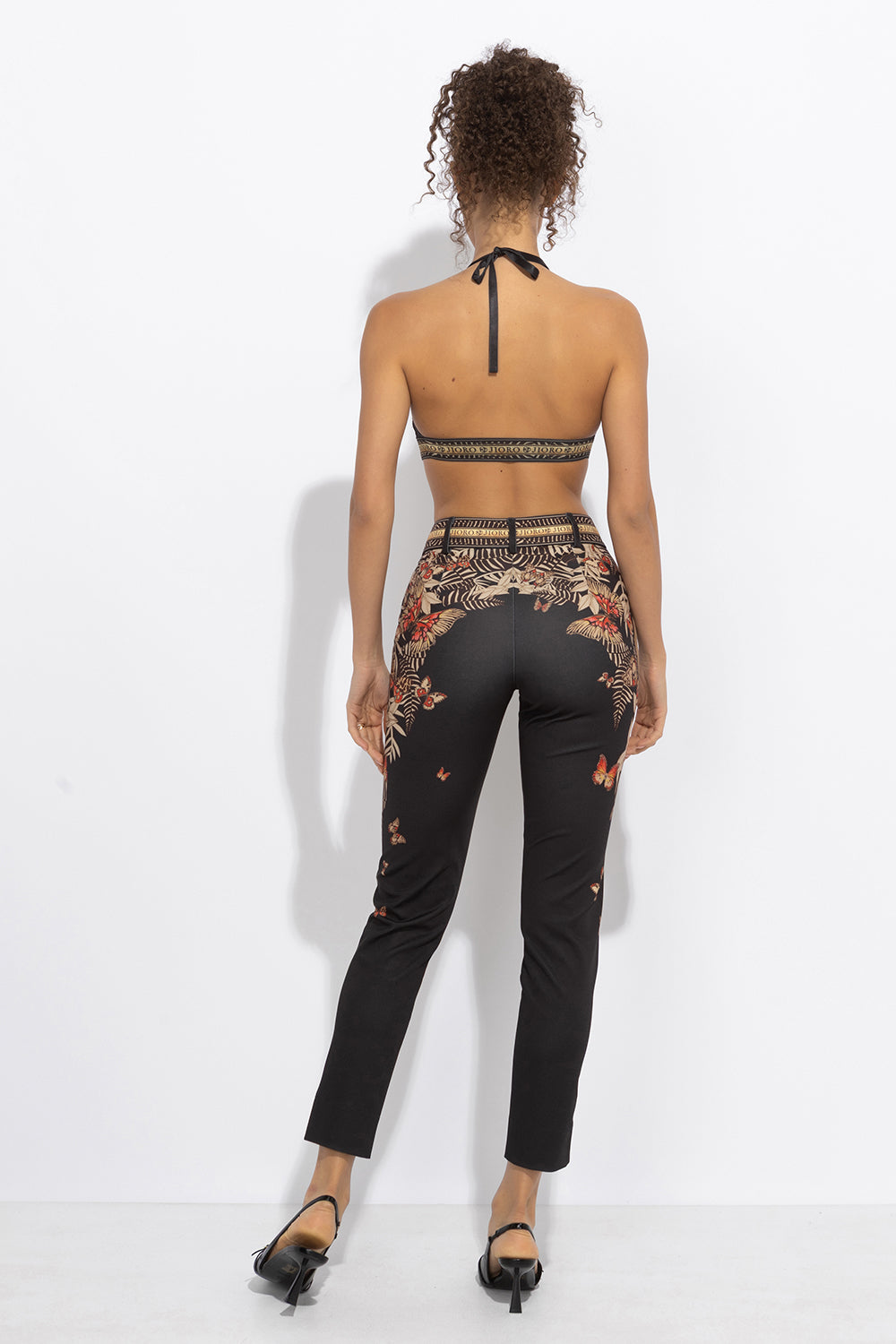 CLASSIC VISCOSE PANTS - MIDNIGHT BUTTERFLIES JIORO КЛАСИЧЕСКИ ПАНТАЛОН ОТ ВИСКОЗА - MIDNIGHT BUTTERFLIES JIORO