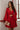 SHORT TENCEL DRESS WITH WIDE SLEEVES IN RED - ESSENTIALS JIORO КЪСА БОХО РОКЛЯ ОТ ТЕНСЕЛ С ГОЛ ГРЪБ В ЧЕРВЕНО - ESSENTIALS JIORO