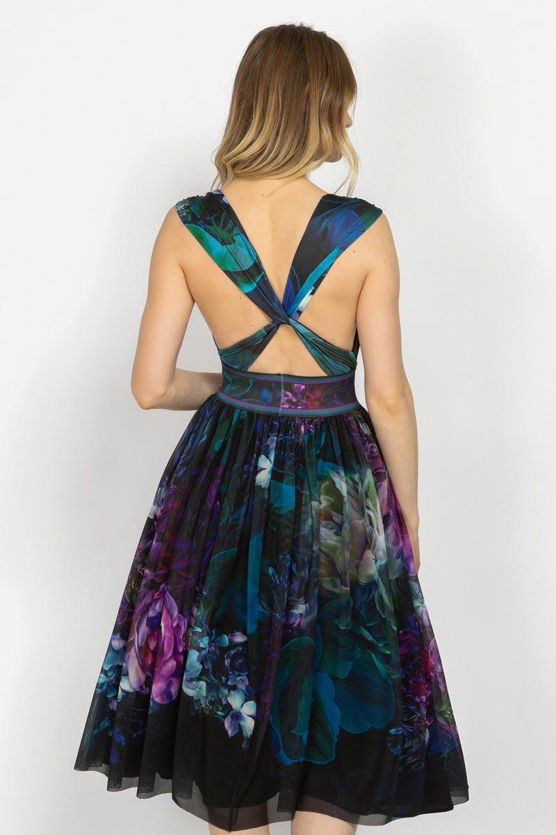 MESH SKIRT WITH ELASTIC WAIST AND VISCOSE LINING - PEONIES JIORO  ПОЛА ОТ МРЕЖА С ЕЛАСТИЧЕН КОЛАН И ВИСКОЗНА ПОДПЛАТА - PEONIES JIORO