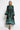 VISCOSE CAFTAN WITH FEATHERS - LEO NEON GREEN