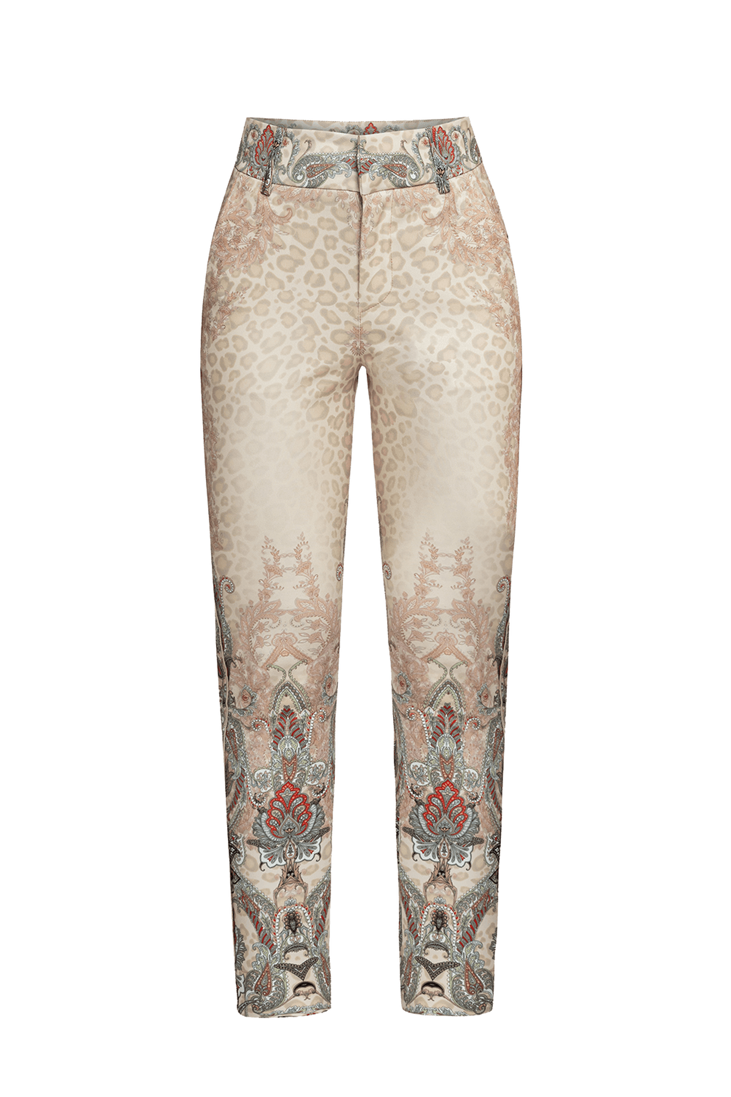 CLASSIC VISCOSE TROUSERS – PAISLEY BEIGE