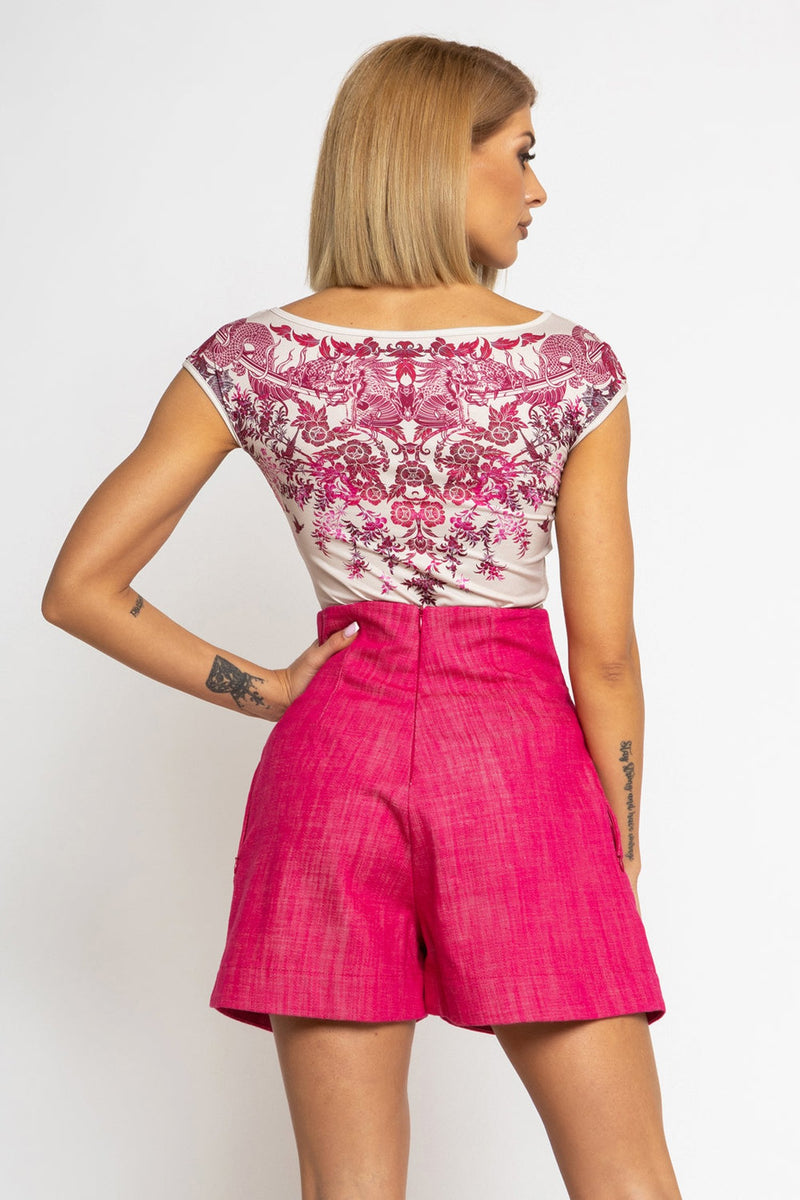 BASIC T-SHIRT - ASIA BORDEAUX JIORO БЕЙСИК ТИШЪРТ - ASIA BORDEAUX JIORO