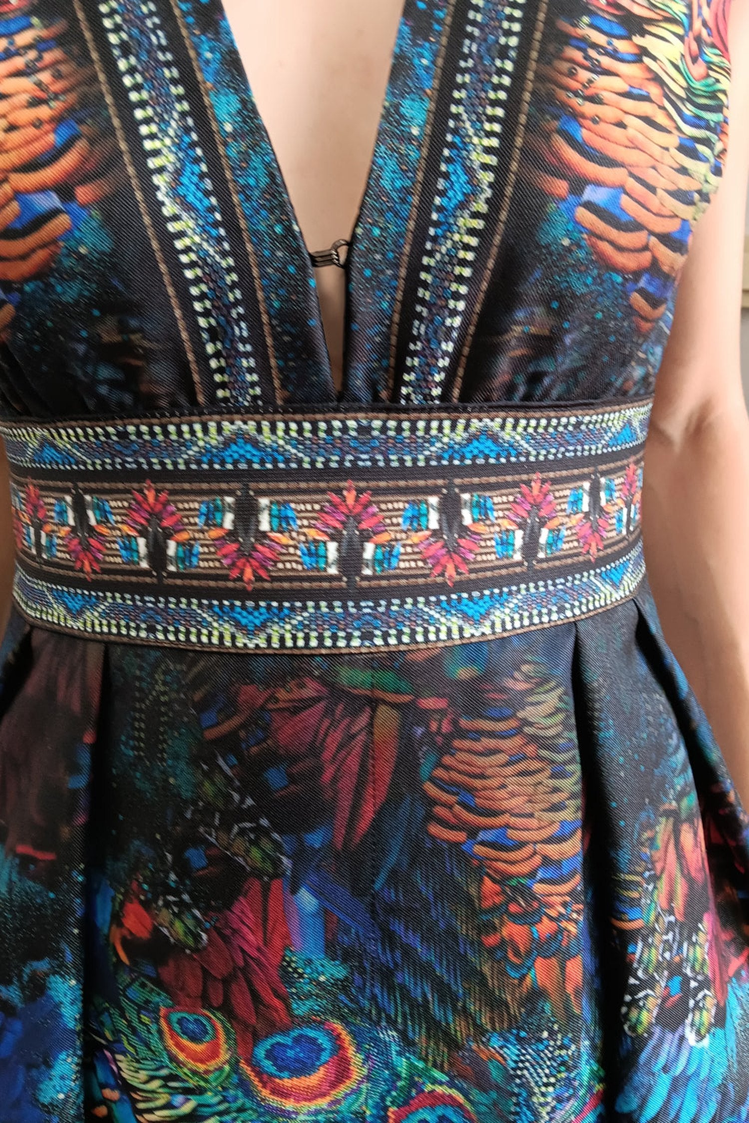 EMPIRE WAIST MAXI DRESS GRACIA LINEN - AMAZONIA