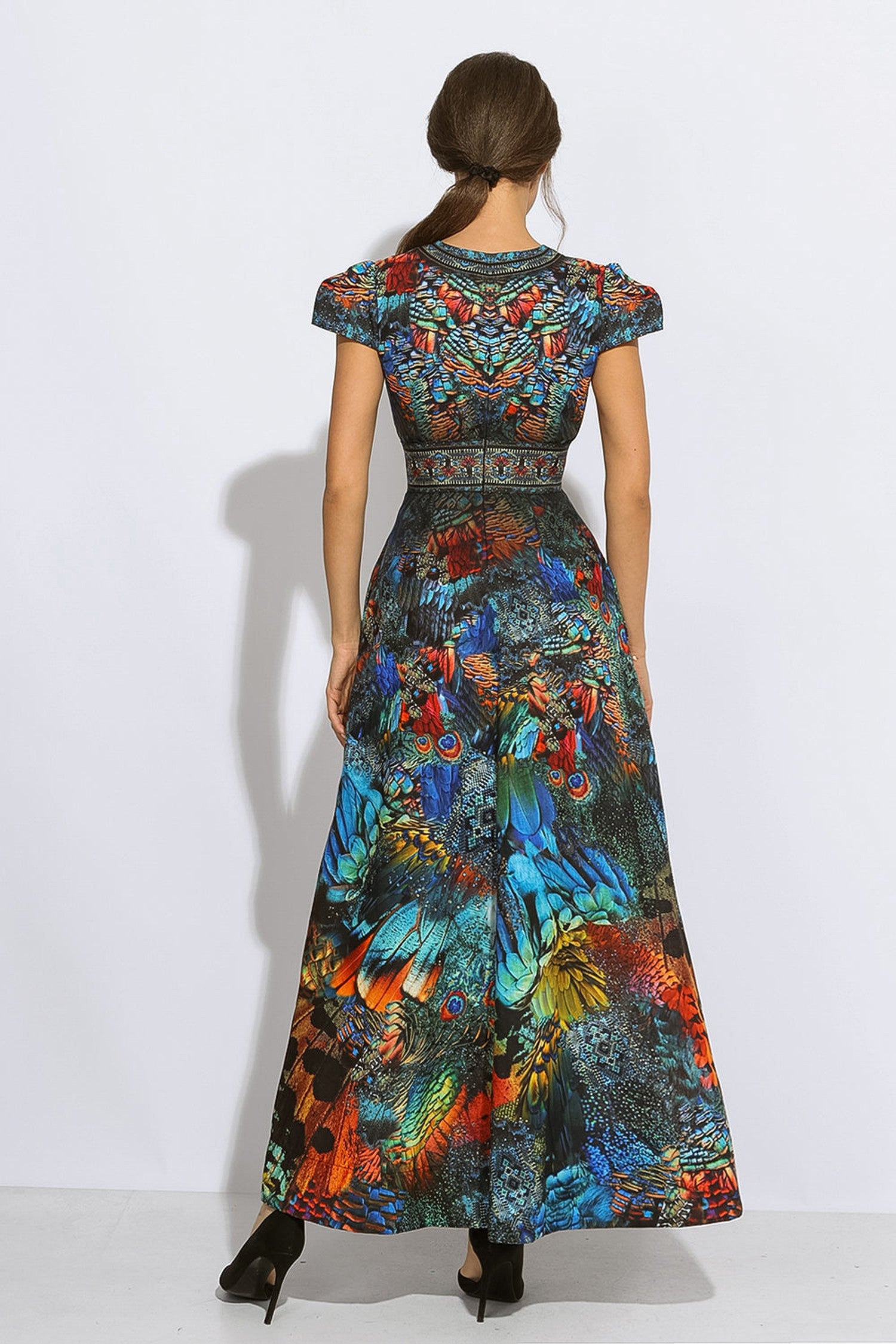 EMPIRE WAIST MAXI DRESS GRACIA LINEN - AMAZONIA