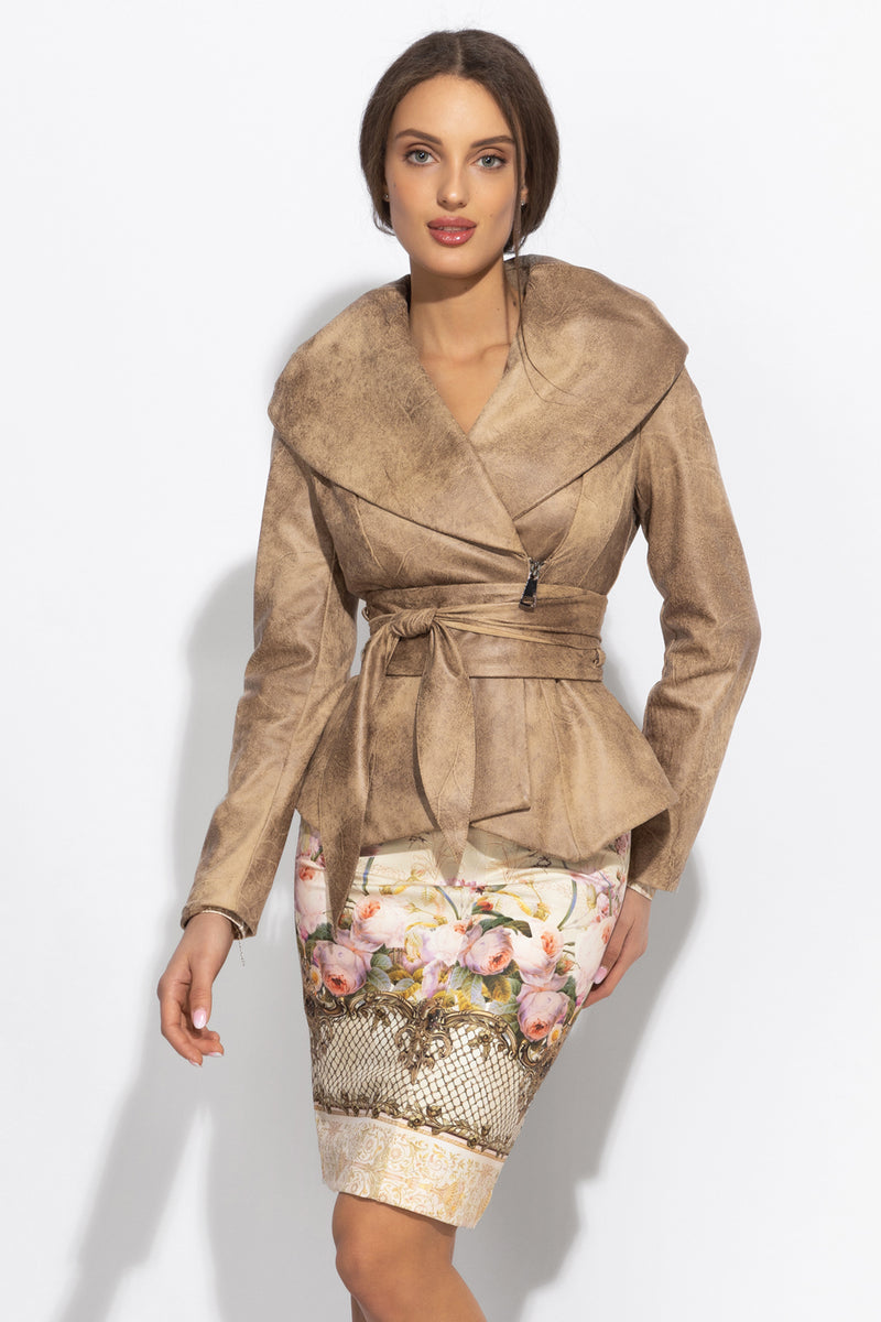 LONG SLEEVE FITTED DRESS - BAROQUE FLOWERS