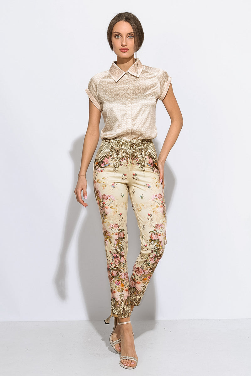 CLASSIC VISCOSE PANTS - BAROQUE FLOWERS