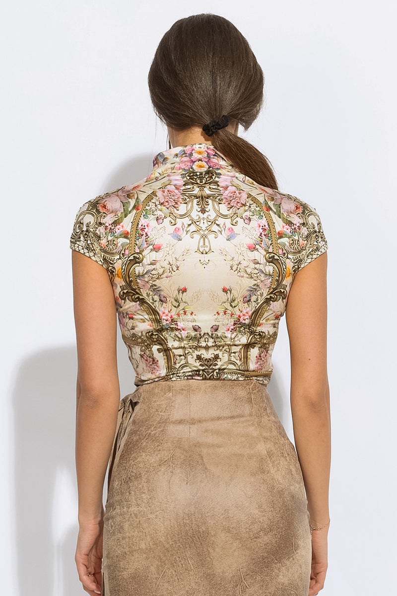 BASIC BLOUSE - BAROQUE FLOWERS JIORO БЕЙСИК ТОП - BAROQUE FLOWERS JIORO