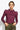 BLOUSE WITH GATHERED NECKLINE AND LOGO PRINT - BURGUNDY LOGO JIORO БЛУЗА ОТ ФИНО ПЛЕТИВО - BURGUNDY LOGO JIORO