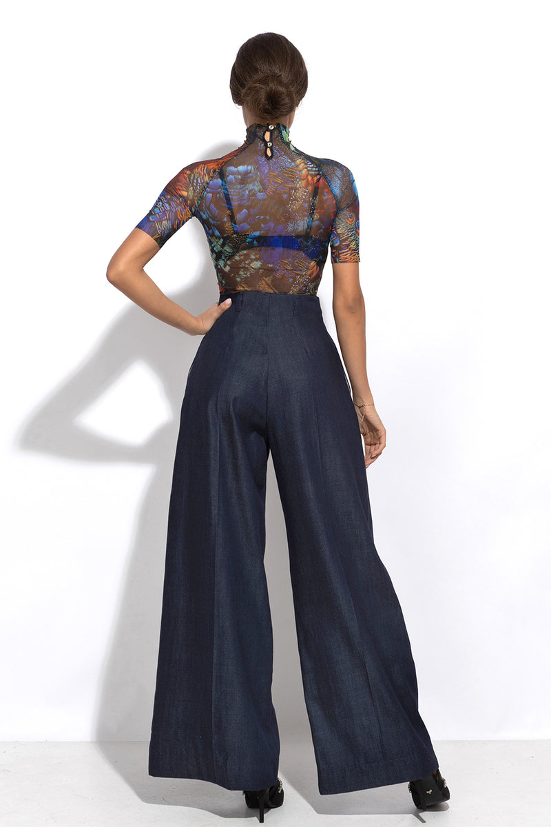 SHORT SLEEVE MESH BODYSUIT - AMAZONIA JIORO БОДИ С КЪС РЪКАВ ОТ МРЕЖА - AMAZONIA JIORO