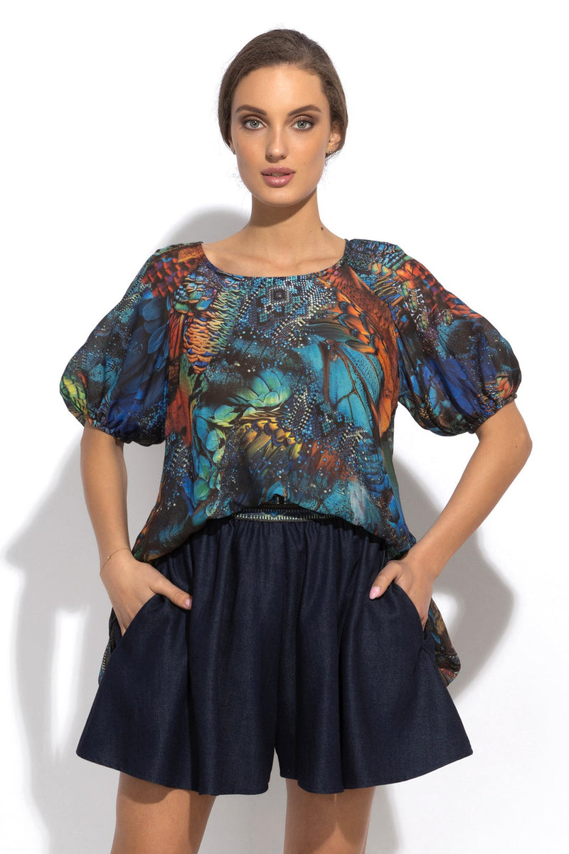 РАЗКРОЕНИ ДЪНКОВИ БЕРМУДИ ОТ ТЕНСЕЛ С ЛАСТИК - ESSENTIALS