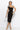 BLACK COTTON MIDI DRESS WITH ASYMMETRICAL SHOULDERS AND STRAP BAROQUE PEARL - ESSENTIALS JIORO ПАМУЧНА МИДИ РОКЛЯ С АСИМЕТРИЧНИ РАМЕНЕ И ПРЕЗРАМКА BAROQUE PEARL - ESSENTIALS JIORO