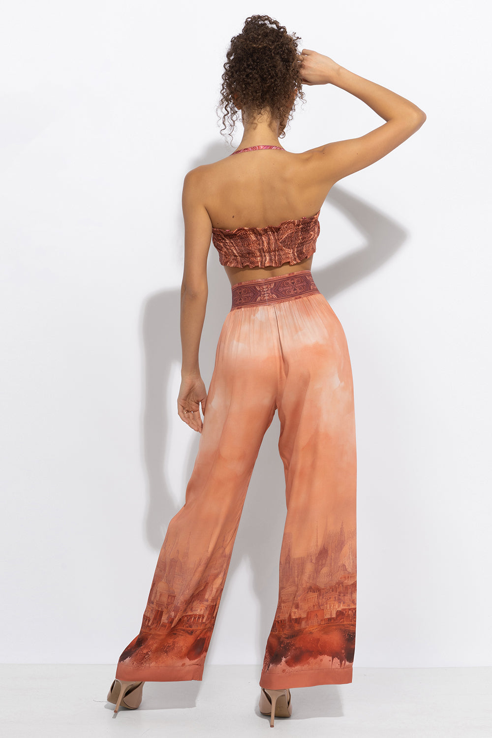 VISCOSE WRAP BUSTIER WITH FRONT TIES - ANCIENT TOWN