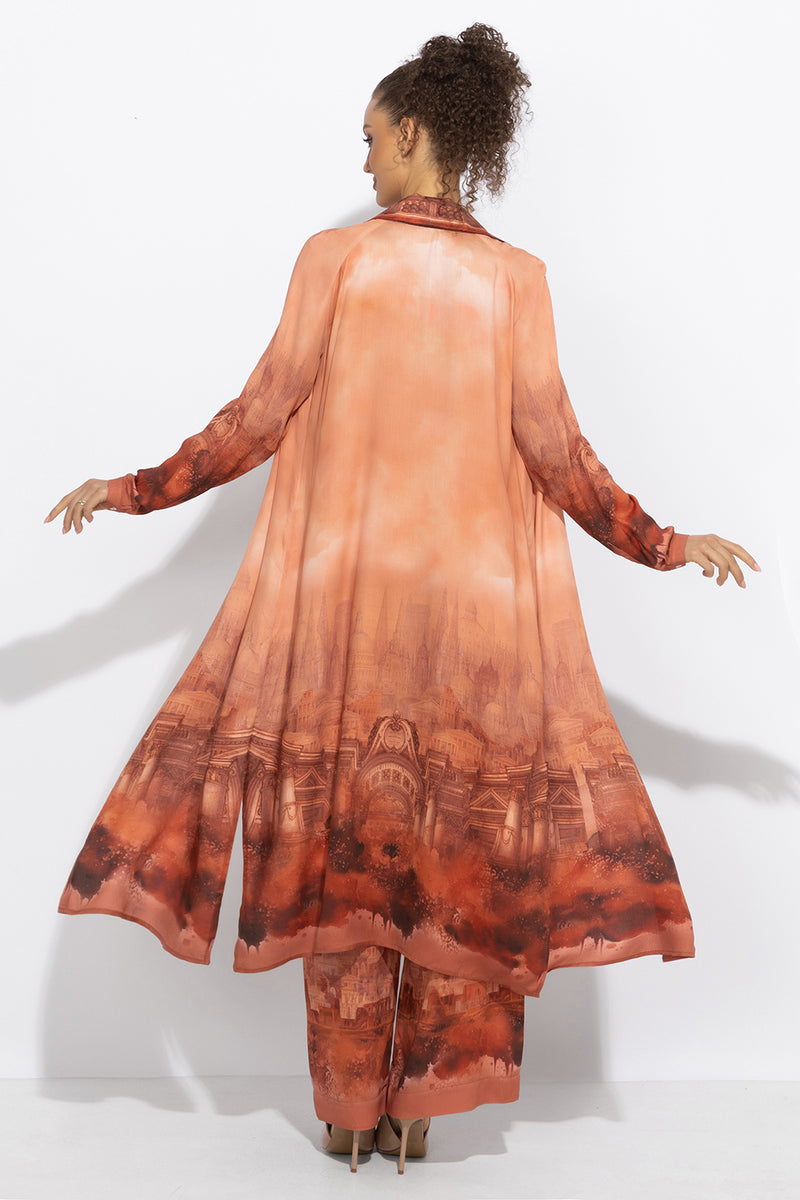 VISCOSE WIDE-LEG TROUSERS WITH ELASTIC WAIST - ANCIENT TOWN