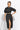 BLACK SHIRT COTTON POPLIN DRESS WITH OVAL HEM - ESSENTIALS JIORO ЧЕРНА РОКЛЯ ТИП РИЗА ОТ ПАМУЧЕН ПОПЛИН С ОВАЛЕН ПОДГЪВ - ESSENTIALS JIORO