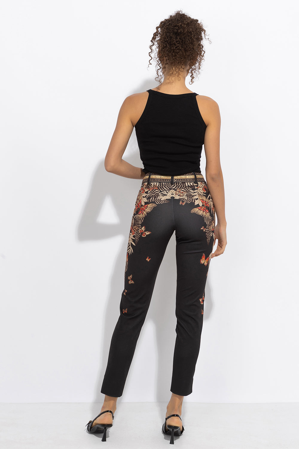 CLASSIC VISCOSE PANTS - MIDNIGHT BUTTERFLIES JIORO КЛАСИЧЕСКИ ПАНТАЛОН ОТ ВИСКОЗА - MIDNIGHT BUTTERFLIES JIORO