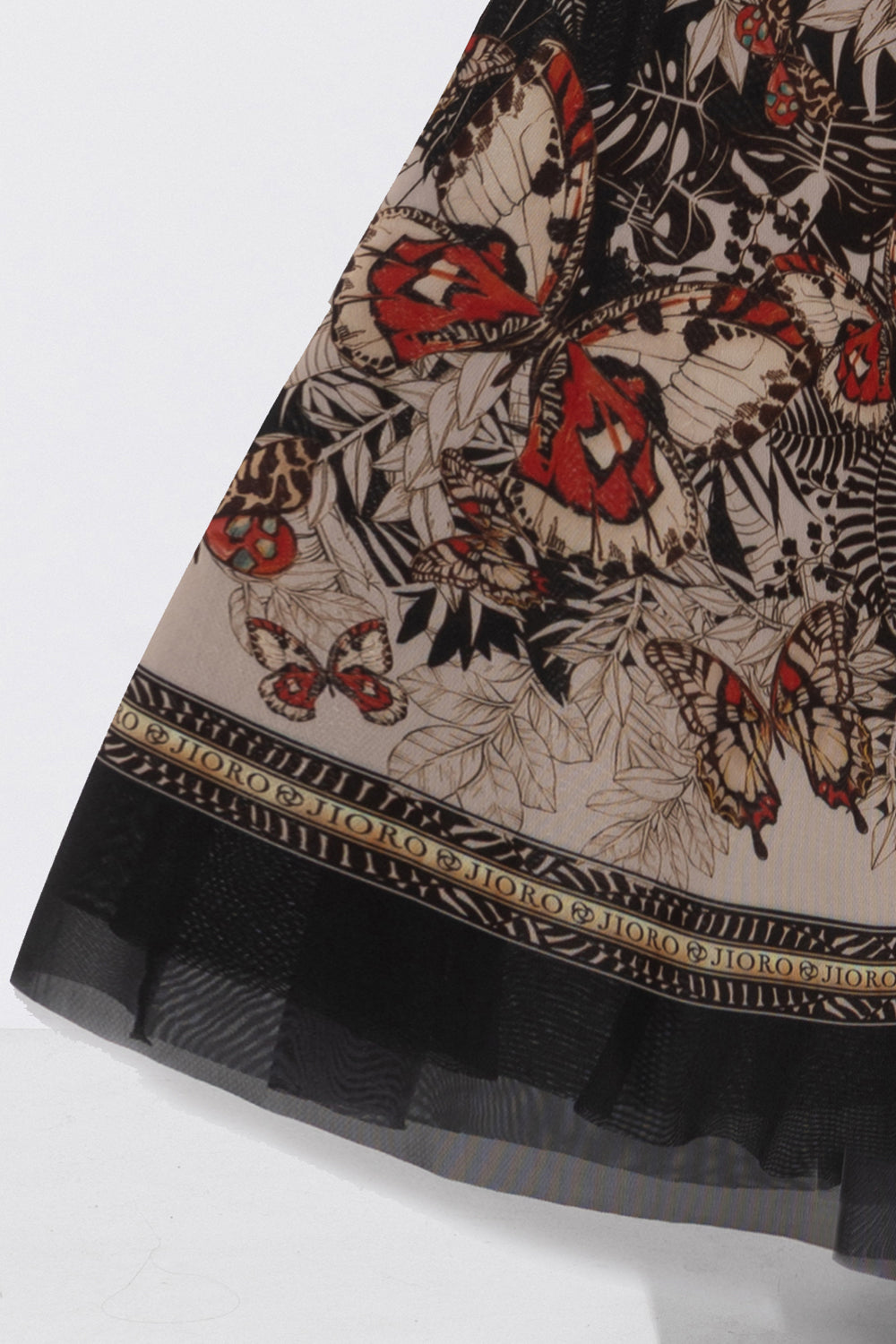 LONG FINE NET DRESS - MIDNIGHT BUTTERFLIES JIORO ДЪЛГА РОКЛЯ ОТ ФИНА МРЕЖА - MIDNIGHT BUTTERFLIES JIORO