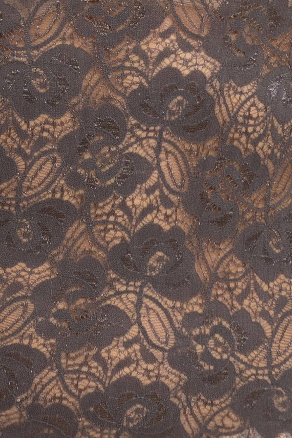 LONG SLEEVE LACE BODYSUIT IN MOCHA - ESSENTIALS JIORO ДАНТЕЛЕНО БОДИ С ДЪЛЪГ РЪКАВ В МОКА - ESSENTIALS JIORO