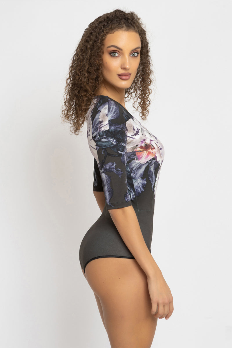 WRAPPED V-NECK BODYSUIT - ORCHID ICE JIORO БОДИ С V-ДЕКОЛТЕ - ORCHID ICE JIORO