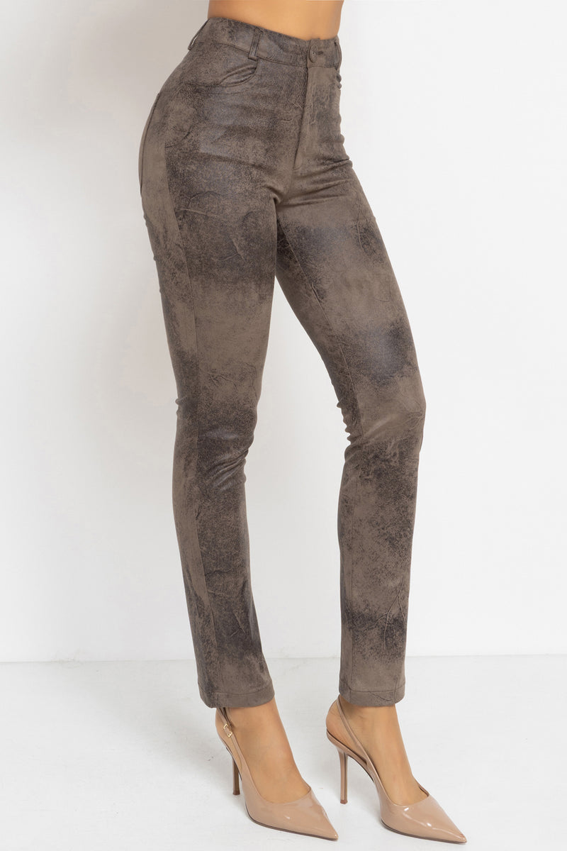 SKINNY 5-POCKET PANTS IN MOCHA - ESSENTIALS JIORO СЛИМ ПАНТАЛОН ОТ ВЕЛУР В МОКА - ESSENTIALS JIORO