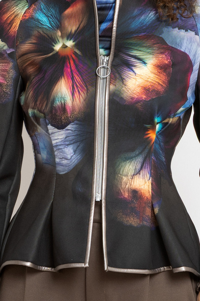 FITTED SCUBA NEOPREN BLAZER - VIOLET