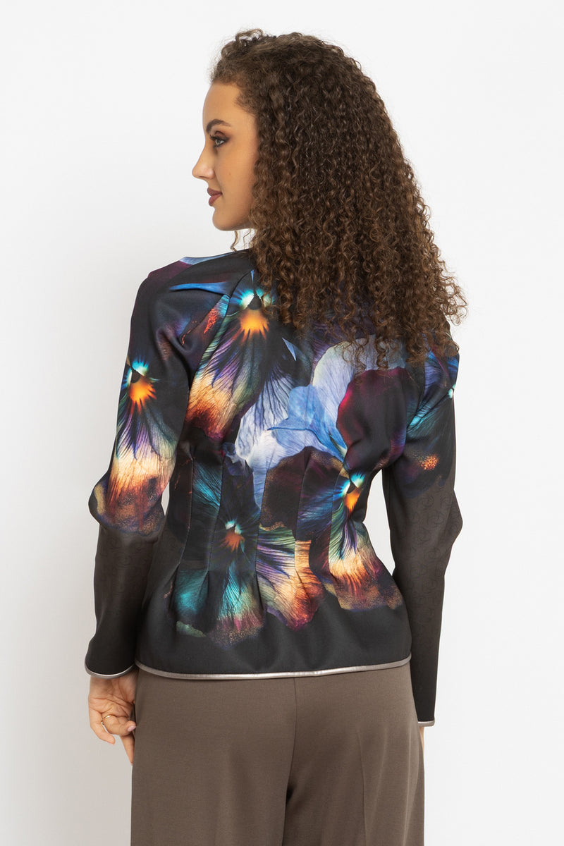 FITTED SCUBA NEOPREN BLAZER - VIOLET JIORO ВТАЛЕН БЛЕЙЗЕР ОТ СКУБА НЕОПРЕН С ЦИП - VIOLET JIORO