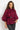 BOHEMIAN BURGUNDY BLOUSE WITH PUFF SLEEVES AND TIE-FRONT COLLAR - ESSENTIALS JIORO БОХЕМСКА РИЗА С БУФАН РЪКАВИ И ЯКА С ВРЪЗКИ В БУРГУНДИ - ESSENTIALS JIORO