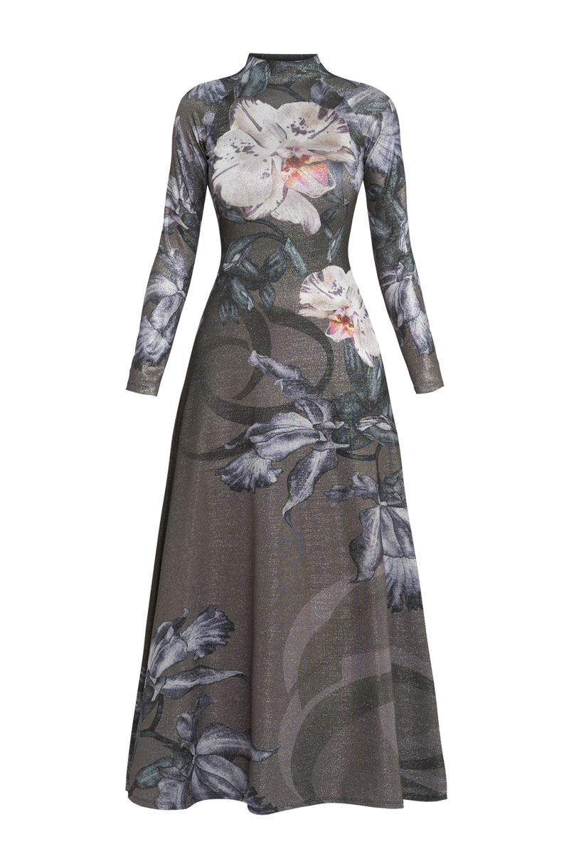 LONG LUREX DRESS - ORCHID ICE JIORO ДЪЛГА РОКЛЯ ОТ ЛУРЕКС - ORCHID ICE JIORO
