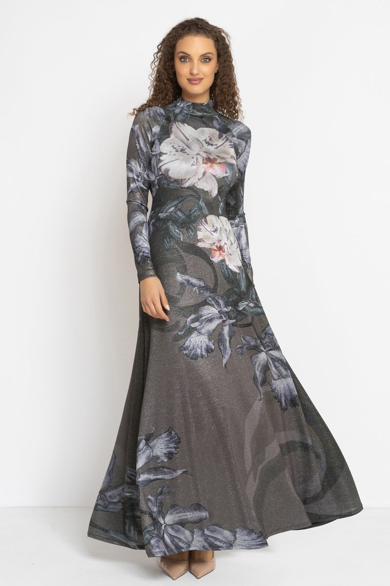 LONG LUREX DRESS - ORCHID ICE JIORO ДЪЛГА РОКЛЯ ОТ ЛУРЕКС - ORCHID ICE JIORO