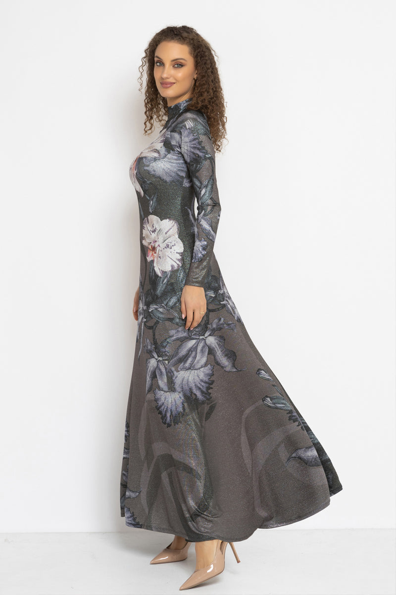 LONG LUREX DRESS - ORCHID ICE JIORO ДЪЛГА РОКЛЯ ОТ ЛУРЕКС - ORCHID ICE JIORO