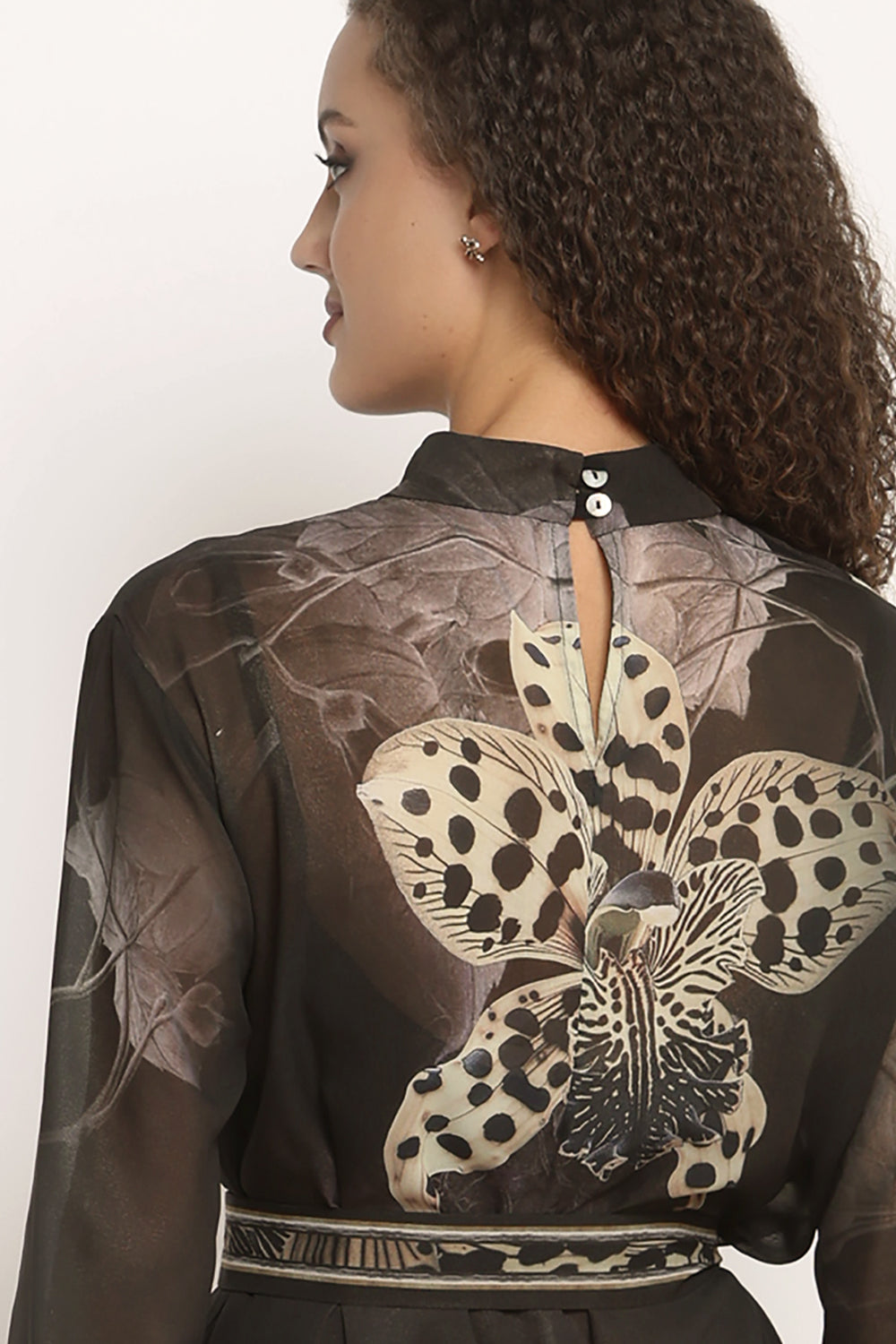 РОКЛЯ КАФТАН ОТ ФРЕНСКИ ШИФОН - LEO ORCHID