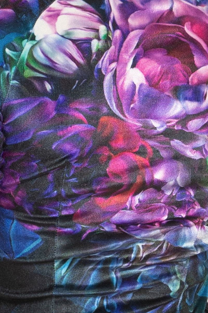 LONG SLEEVES VELVET DRESS - PEONIES JIORO ВТАЛЕНА РОКЛЯ ОТ КАДИФЕ - PEONIES JIORO