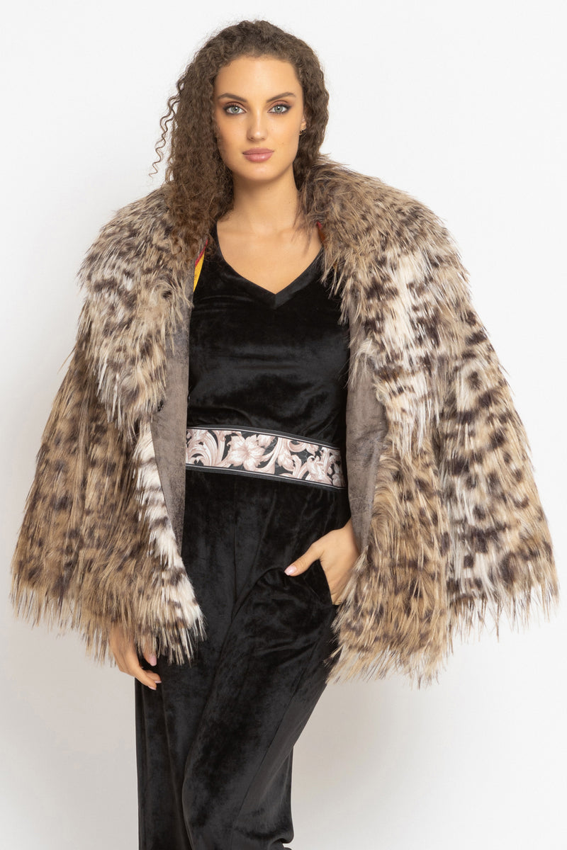 VELVET BLOUSE WITH PUFF SLEEVES AND V-NECKLINE IN BLACK - ESSENTIALS