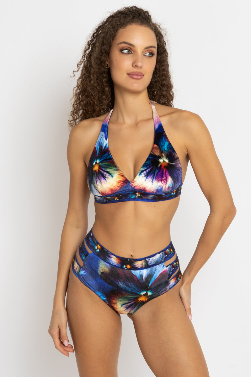 TRIANGLE VELVET TOP - VIOLET JIORO ГОРНИЩЕ НА БАНСКИ ТИП ТРИЪГЪЛНИК ОТ ПЛЮШ - VIOLET JIORO