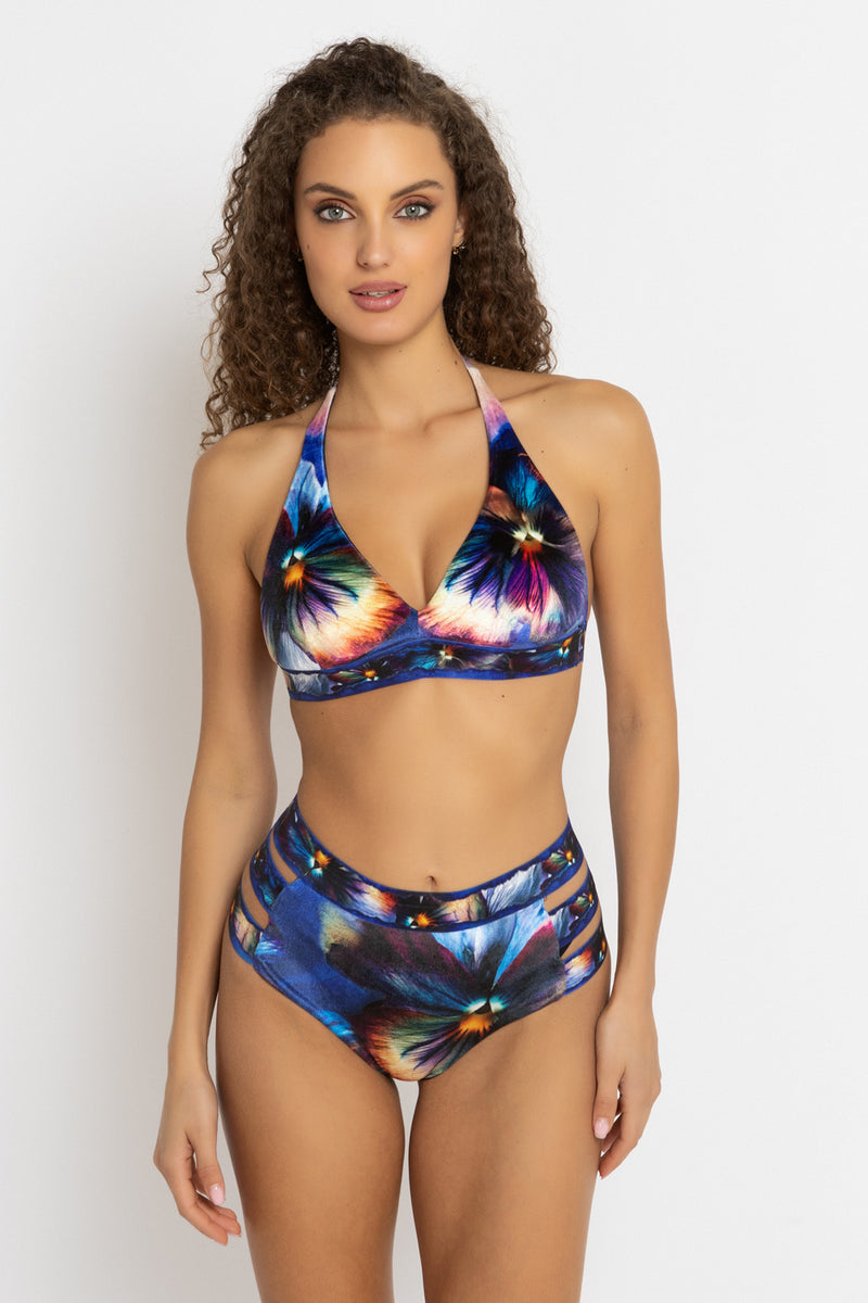 TRIANGLE VELVET TOP - VIOLET JIORO ГОРНИЩЕ НА БАНСКИ ТИП ТРИЪГЪЛНИК ОТ ПЛЮШ - VIOLET JIORO