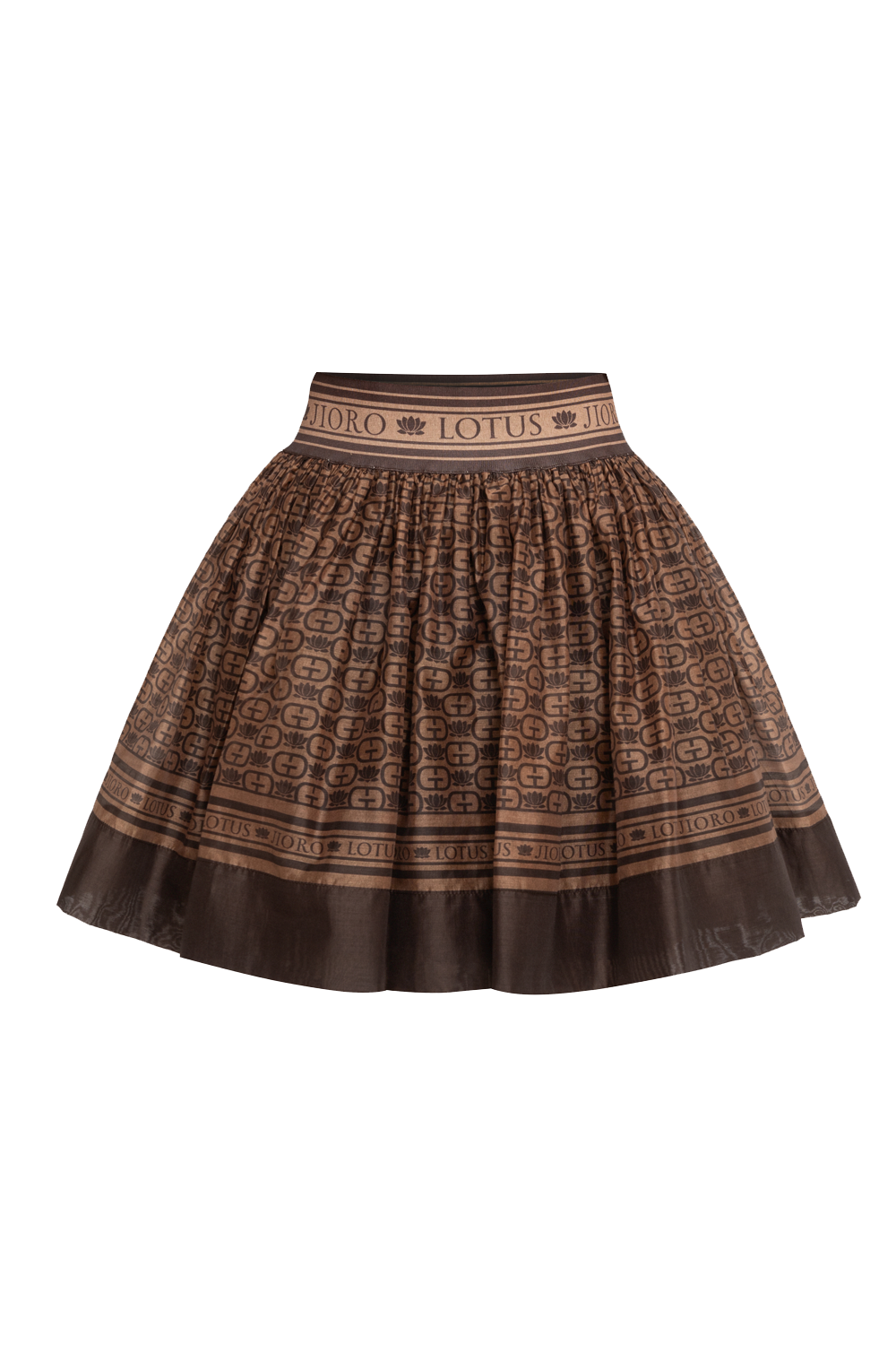 LYOCELL CUPRO MINI SKIRT - MOCHA MOUSSE LOGO