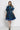 FLARED LYOCELL MIDI DRESS WITH BOW AND VOLUMINOUS SLEEVES - SHADES OF BLUE JIORO РАЗКРОЕНА МИДИ РОКЛЯ ОТ ЛИОСЕЛ С ПАНДЕЛКА И ОБЕМНИ РЪКАВИ - SHADES OF BLUE JIORO