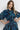 FLARED LYOCELL MIDI DRESS WITH BOW AND VOLUMINOUS SLEEVES - SHADES OF BLUE JIORO РАЗКРОЕНА МИДИ РОКЛЯ ОТ ЛИОСЕЛ С ПАНДЕЛКА И ОБЕМНИ РЪКАВИ - SHADES OF BLUE JIORO