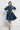 FLARED LYOCELL MIDI DRESS WITH BOW AND VOLUMINOUS SLEEVES - SHADES OF BLUE JIORO РАЗКРОЕНА МИДИ РОКЛЯ ОТ ЛИОСЕЛ С ПАНДЕЛКА И ОБЕМНИ РЪКАВИ - SHADES OF BLUE JIORO