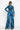FITTED KNIT TURTLENECK TOP WITH LONG RAGLAN SLEEVES - SHADES OF BLUE JIORO ВТАЛЕНА БЛУЗА ОТ ФИНО ПЛЕТИВО С ПОЛО ЯКА И ДЪЛГИ РЕГЛАН РЪКАВИ - SHADES OF BLUE JIORO
