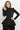 ASYMMETRIC MODAL PEPLUM BLAZER IN BLACK - ESSENTIALS