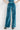 DUSTY TEAL VELVET WIDE-LEG PANTS WITH SHADES OF BLUE WAISTBAND - ESSENTIALS JIORO ШИРОК ПАНТАЛОН ОТ КАДИФЕ В ЦВЯТ ТИЙЛ С ЛАСТИК SHADES OF BLUE - ESSENTIALS JIORO
