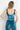 DUSTY TEAL VELVET WIDE-LEG PANTS WITH SHADES OF BLUE WAISTBAND - ESSENTIALS JIORO ШИРОК ПАНТАЛОН ОТ КАДИФЕ В ЦВЯТ ТИЙЛ С ЛАСТИК SHADES OF BLUE - ESSENTIALS JIORO